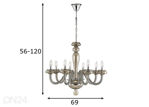 Design riippuvalaisin Capri mitat