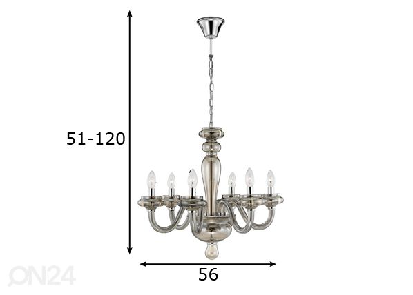 Design riippuvalaisin Capri mitat