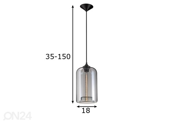 Design riippuvalaisin Fumo mitat