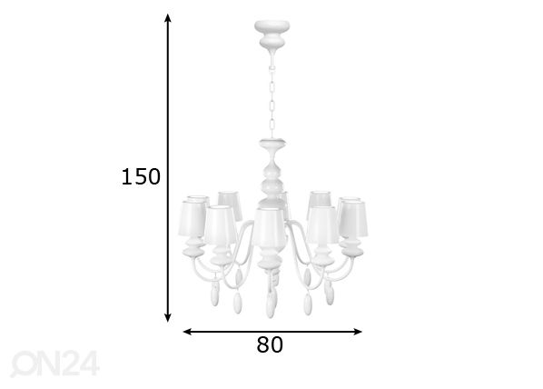 Design riippuvalaisin Pargue mitat