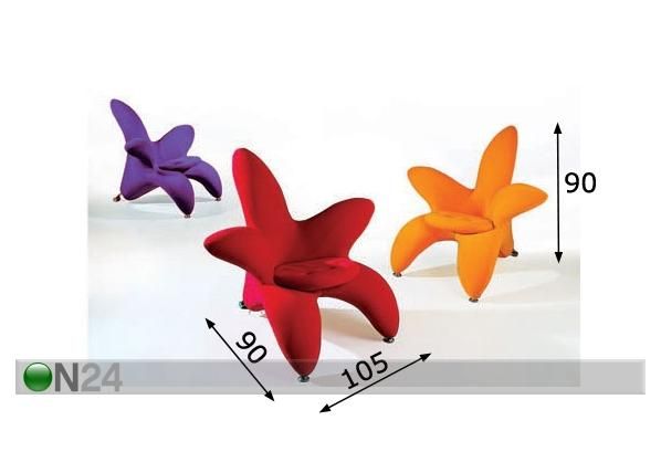 Designtuoli MODA mitat