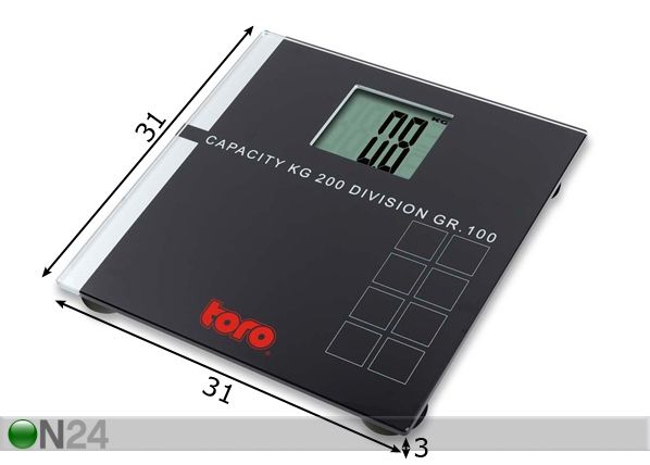 Digitaalivaaka GRAND max 200 kg mitat