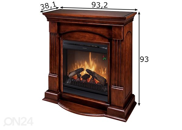 DIMPLEX sähkötakka MILANO WALNUT mitat