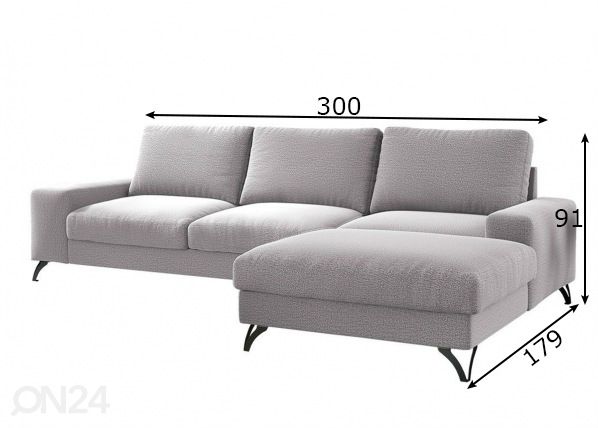 Divaanivuodesohva mitat