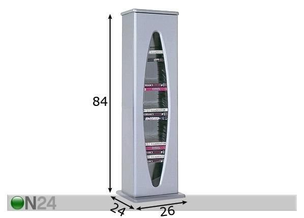 DVD-kaappi INSIDE 43 mitat