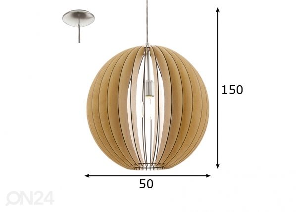 Eglo kattovalaisin Cossano Ø50 cm mitat