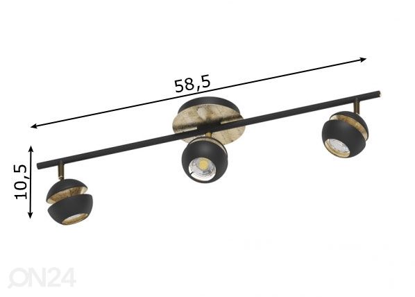 Eglo kattovalaisin Nocito LED mitat