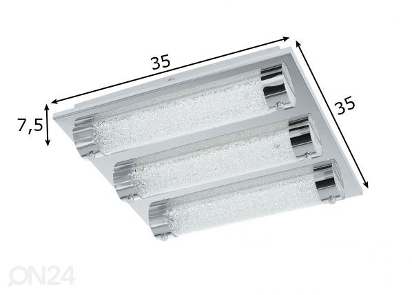Eglo kattovalaisin Tolorico LED mitat