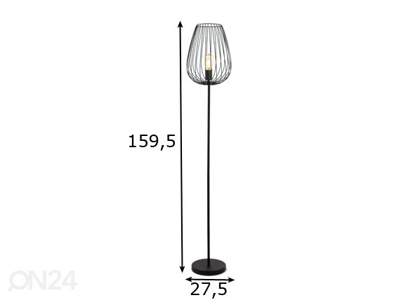 Eglo lattiavalaisin Newtown mitat