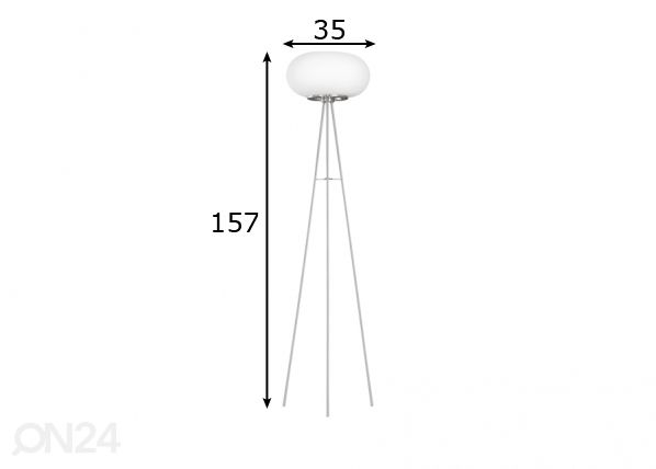 Eglo lattiavalaisin Optica mitat