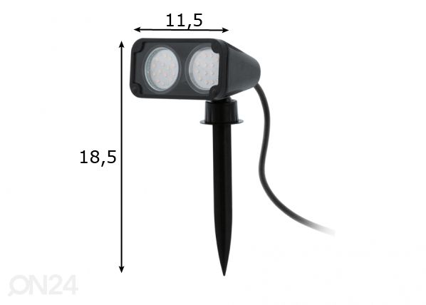 Eglo LED ulkovalaisin Nema 1 mitat
