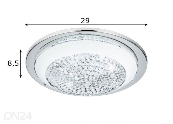 Eglo plafondi Acolla LED mitat