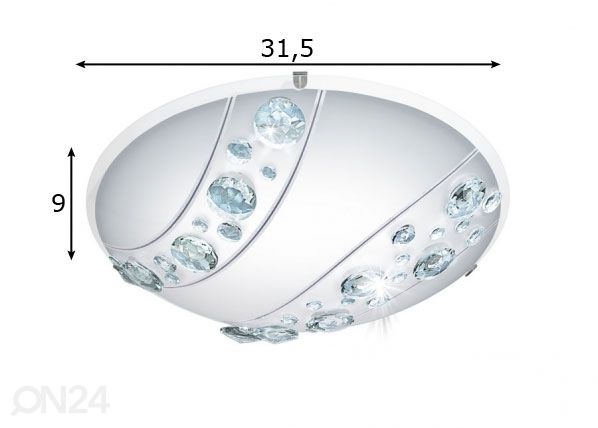 Eglo plafondi Nerini mitat