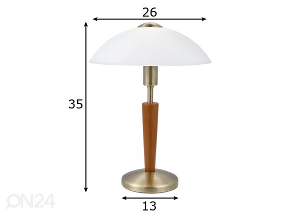 Eglo pöytävalaisin Solo 1 mitat