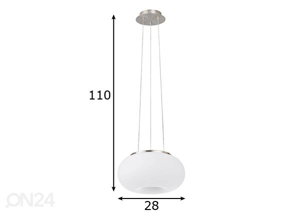 Eglo riippuvalaisin Optica Ø28cm mitat