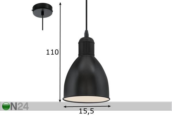 Eglo riippuvalaisin Priddy mitat