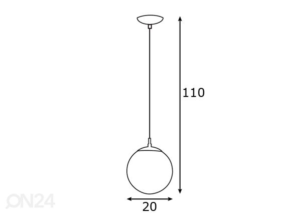 Eglo riippuvalaisin Rondo Ø20 cm mitat