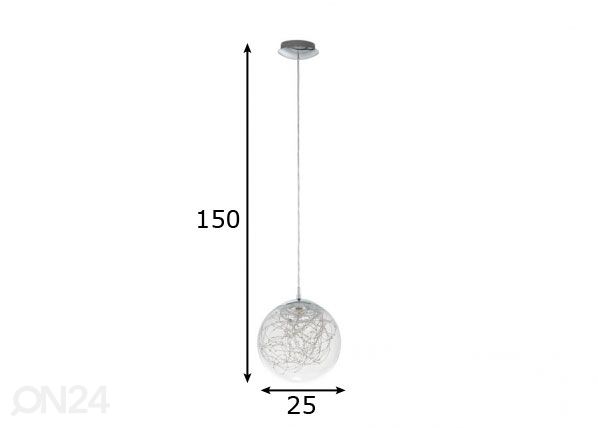 Eglo riippuvalaisin Valenca LED mitat