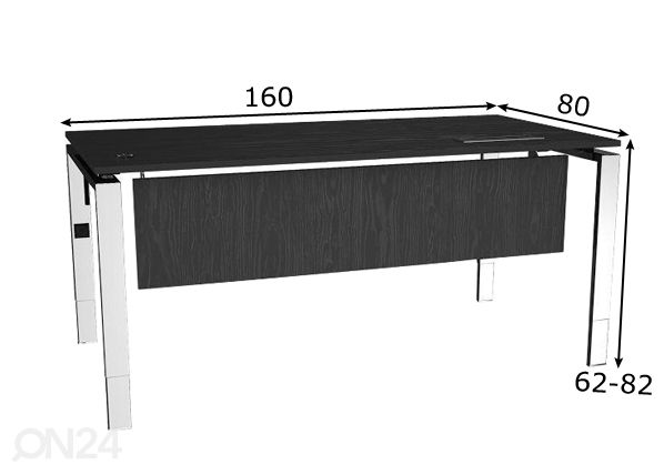Ergonominen työpöytä mitat