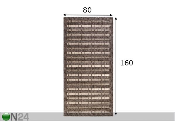 Eteis-/ keittiömatto 80x160 cm mitat