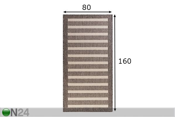 Eteis-/ keittiömatto 80x160 cm mitat