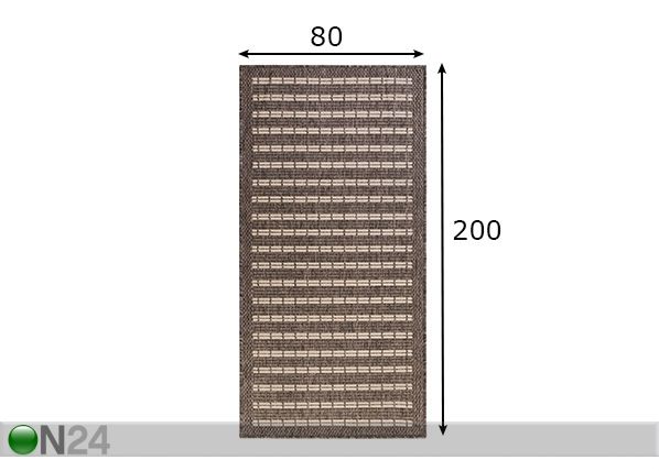 Eteis-/ keittiömatto 80x200 cm mitat