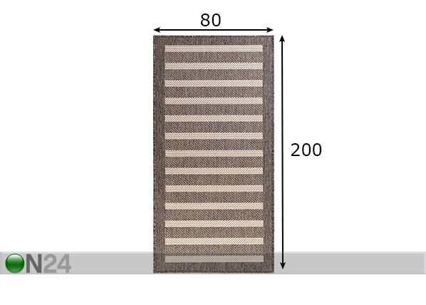 Eteis-/ keittiömatto 80x200 cm mitat