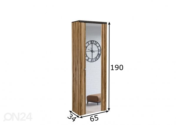 Eteiskaappi 65 cm mitat