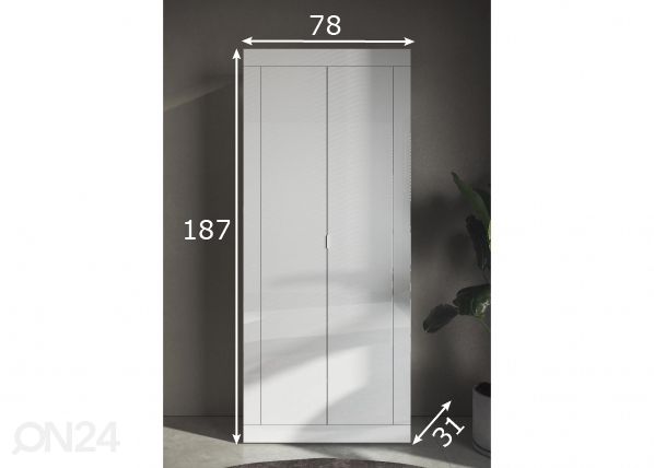 Eteiskaappi Basic 78 cm mitat