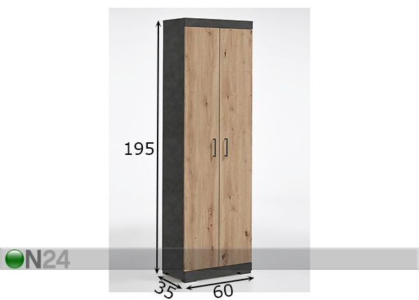 Eteiskaappi Bristol 500 mitat