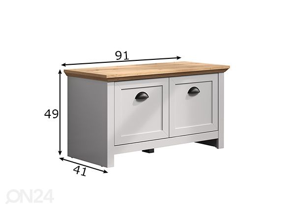 Eteiskaappi Landside mitat