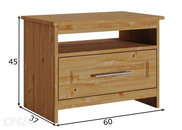 Eteiskaappi Lucas 60 cm mitat