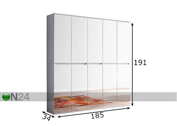 Eteiskaappi Mirror mitat