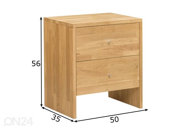 Eteiskaappi/ yöpöytä Teramo mitat