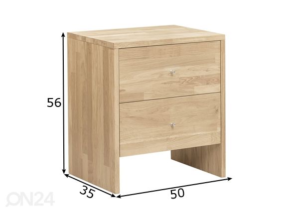 Eteiskaappi/ yöpöytä Teramo, valkoinen öljy mitat