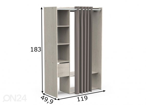 Eteiskaluste Flower 82,6/119 cm verholla mitat