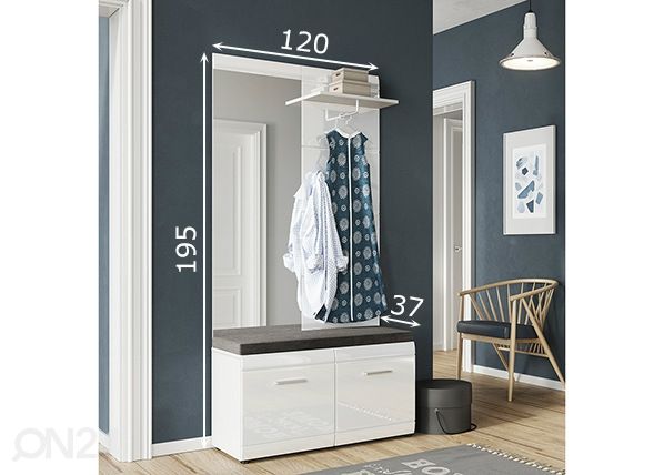 Eteiskalusteet 8540 mitat