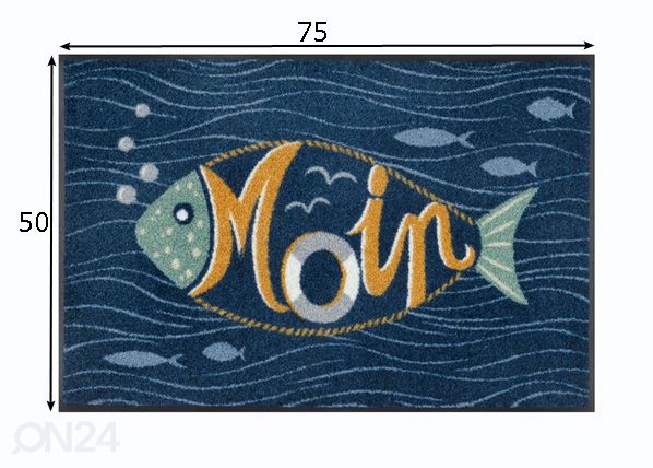 Eteismatto Moin Bubbly 50x75 cm mitat