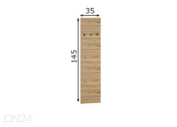 Eteisnaulakko Porto 35 cm mitat