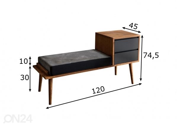 Eteispenkki mitat