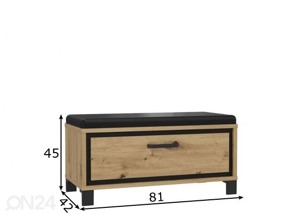 Eteispenkki mitat