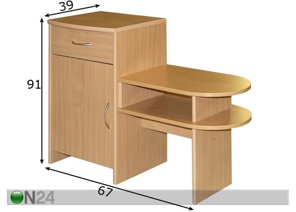 Eteispöytä TELLA mitat