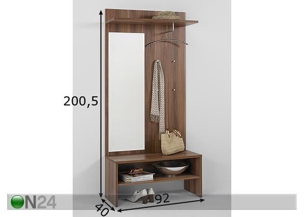 Eteisryhmä MESSINA mitat