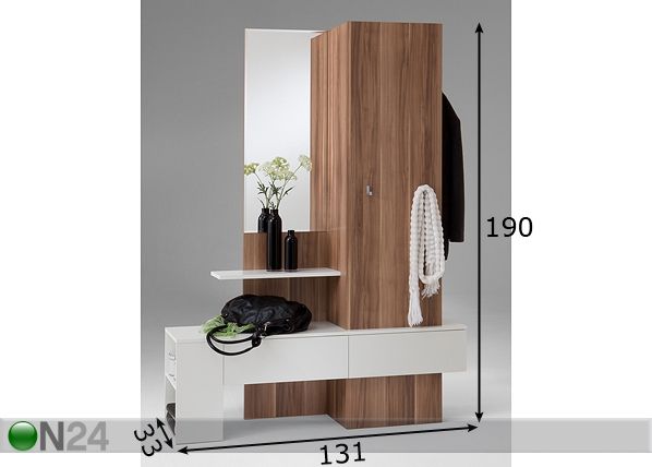Eteisryhmä TORINO mitat