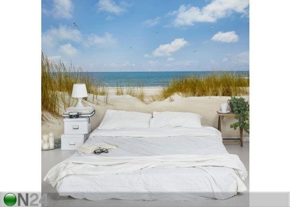 Fleece-kuvatapetti BEACH AT THE NORTH SEA