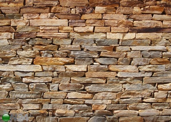 Fleece kuvatapetti BROWN STONE WALL 360x270 cm