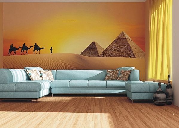 Fleece-kuvatapetti CARAVAN IN THE DESERT 360x270 cm