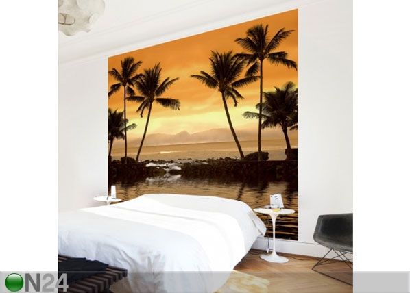 Fleece-kuvatapetti CARIBBEAN SUNSET I