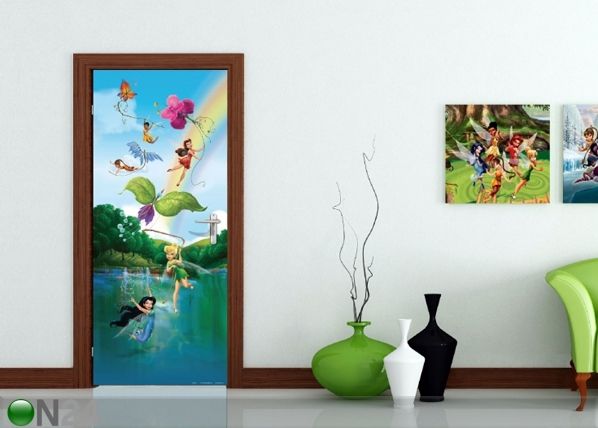 Fleece kuvatapetti DISNEY FAIRIES IN THE RAINBOW 90x202 cm