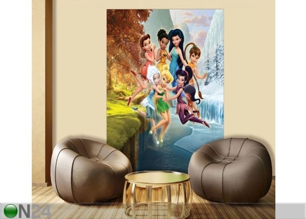 Fleece kuvatapetti DISNEY FAIRIS PLAYING 180x202 cm